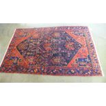 A handknotted woolen Hamadan rug - 2.13m x 1.