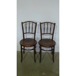 A pair of early 20th century bentwood chairs