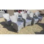 A set of eight Bramblecrest Geneva armchairs with cushions - new