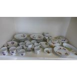 A part dinner service - Worcester Evesham pattern - approx 50 pieces including tureens,