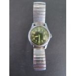 An Elgin Type A-11 stainless steel Military type watch,
