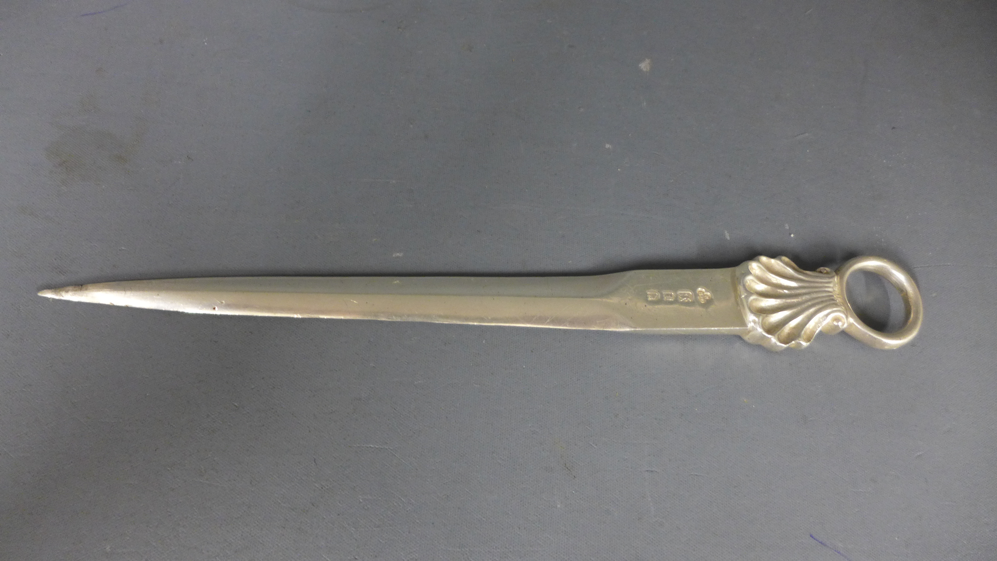 A silver hallmarked meat skewer marked for London 1925 - approx weight 3.