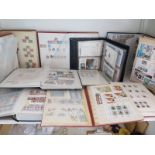 World stamp collection in 11 stock books and albums with string Commonwealth,