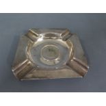 A silver hallmarked ashtray with Canadian dollar inset to centre - Approx weight 6.