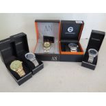 Five gentleman's wristwatches including an Enzo Giomani example,