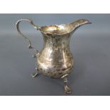 A silver hallmarked cream jug mark for London 1763-64 - usage