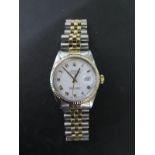 A gentleman's bi-metal Rolex Oyster Perpetual Datejust Jubilee bracelet wristwatch model 16013,