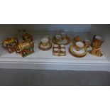 A Cottage ware set comprising of tea pots, five cups and saucers, six side plates, two jugs,