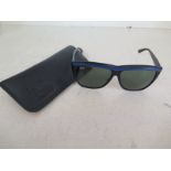 A scarce pair of original USA made Shelby blue Wayfarer sun glasses Ref W0352 B & L G15 lenses,