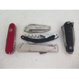 A collection of pocket pen knives including a scarce Girl Guides and a good British Army knife from