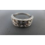 A platinum and diamond ring - total diamond weight approx 1ct made up of 18 0.