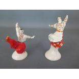 Two Russian dancers - Height 8cm - both good