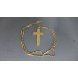 A 9ct gold crucifix and chain - weight approx 6.