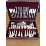 A canteen of plated cutlery - 8 setting - Sheffield - in good condition