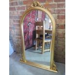 A modern gilt over mantle mirror - 131cm x 92cm