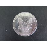 An American proof fine silver Eagle Dollar 1995