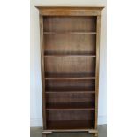 An open bookcase of five shelves - 88cm x 32cm x 181cm high - made by a local craftsman to a high