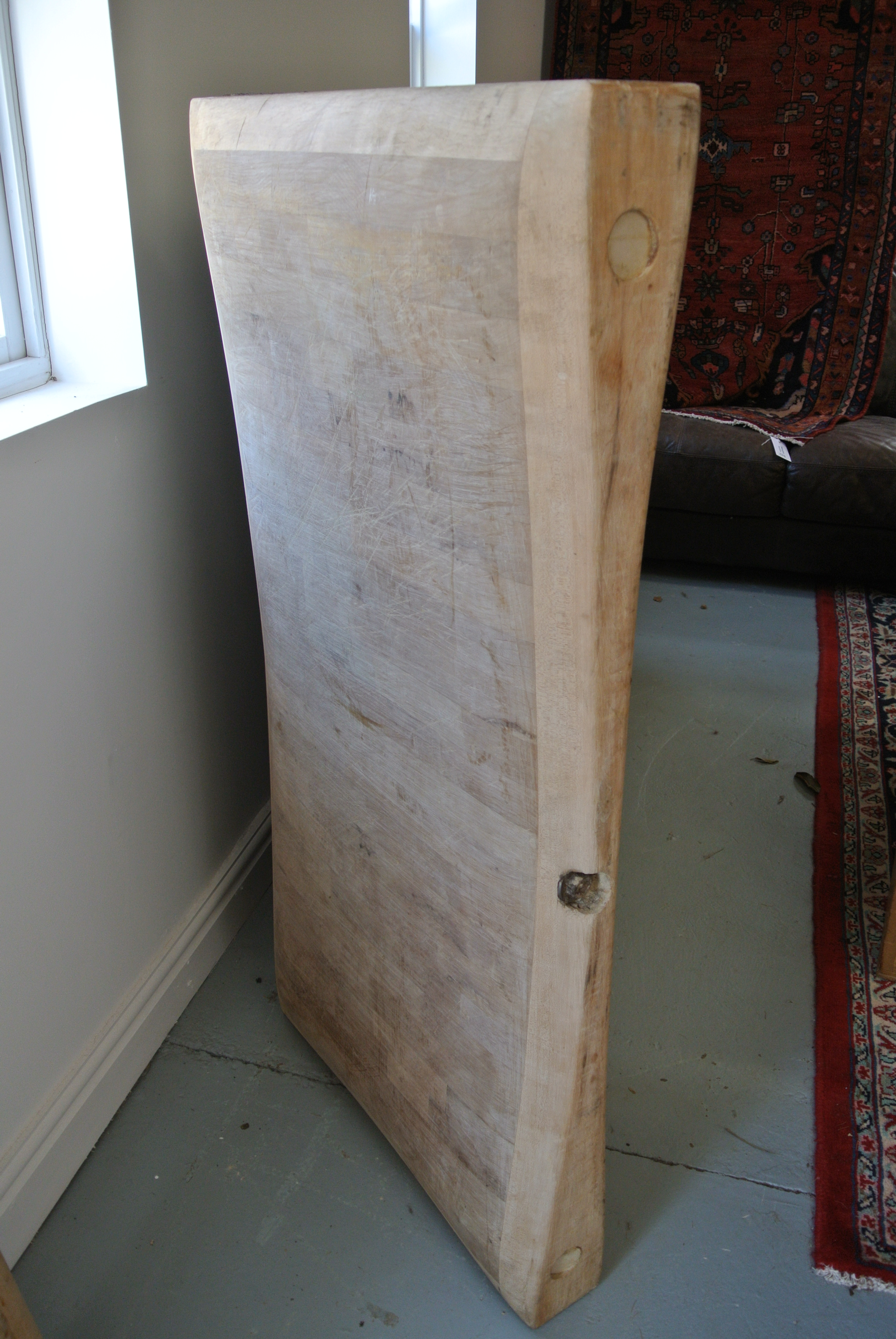 A vintage butchers block top - 122cm x 61cm - varying in thickness - Image 2 of 2
