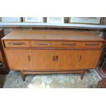 A G plan sideboard with three drawers above four drawers - height 85cm x 152cm x 46cm