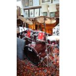 A Pearl Export series drum set