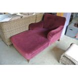 A Ralph Lauren chaise lounge day bed - Height 89cm x 175cm x 104cm