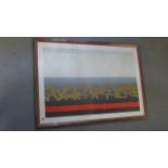 A framed original artwork on hand made paper titled Entropy signed to lower right and dated '89 -