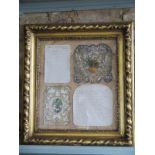 Two Victorian Valentine cards framed presented in a gilt frame - 55cm x 50cm