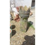 A Victorian King crown top chimney pot - Height 79cm