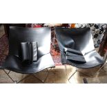 A pair of Habitat leather chairs