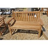 A Bramblecrest teak bench - Width 130cm