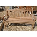 A Bramblecrest teak bench - Width 160cm