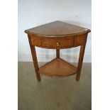 A modern Frank Hodson for John Lewis burr elm corner table