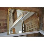 A 1920's rectangular gilt frame mirror - 110cm x 88cm