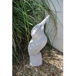 A giant cast stone effect figure of a Kingfisher - Height 92cm