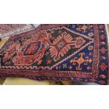 A hand knotted Hamadan rug - 1.92m x 1.