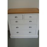 A new high quality painted white chest with six drawers - Width 96cm x Height 92cm