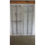 Two industrial metal work lockers - Height 108cm x 60cm x 31cm