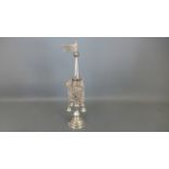 A hallmarked silver filigree worked incense tower - London 1902/03 - approx weight 5 troy oz - in