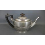 A hallmarked silver tea pot - approx weight 15 troy oz - London 1897/98 - in good condition,