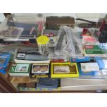 A large quantity of N gauge accessories including buildings,