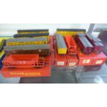 Ten Triang OO gauge freight and caboose carriages - all boxed - Triang Transcontinental