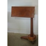 A 19th century mahogany reading stand with an adjustable top - Height 75cm x 53cm x 24cm