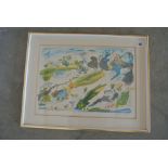 Lithograph by Anders Fogelin (Sweden 1933-1982) 40cm x 50cm including frame - 3 of 110