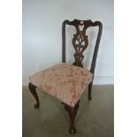 A George II carved mahogany side chair