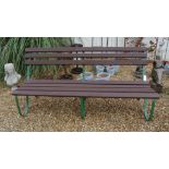A vintage restored bench with new wooden slats