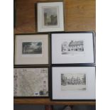 Four Trinity Hall prints,