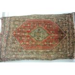 A hand knotted woolen fine Bijar rug - 1.60m x 1.