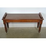 A mahogany Victorian style window seat - 104cm x 33cm x 52cm high