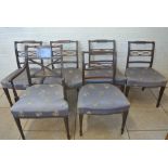 A set of five 19th century mahogany dining chairs and a similar carver chair