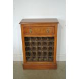 A burr oak wine rack,